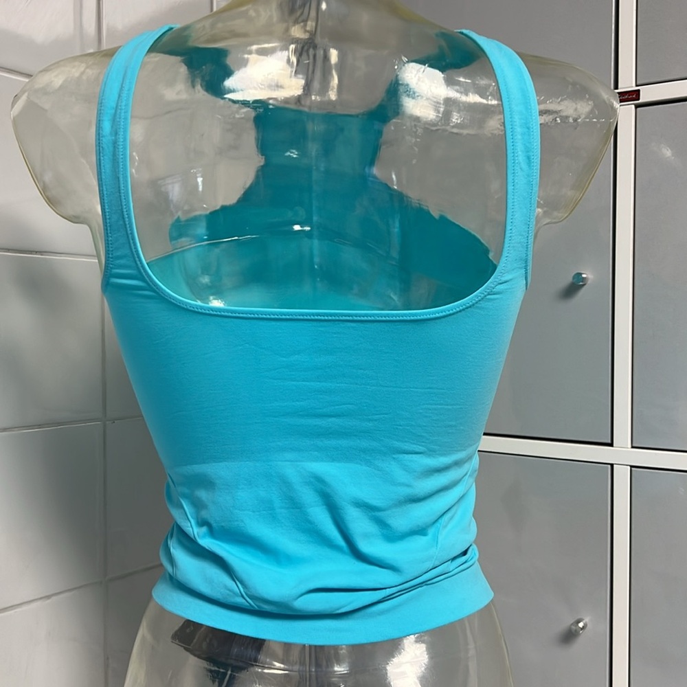 Seamless Stocking Layer Ultra Stretch Rhinestone Choker Tank Top M/L NWT - Picture 2 of 6